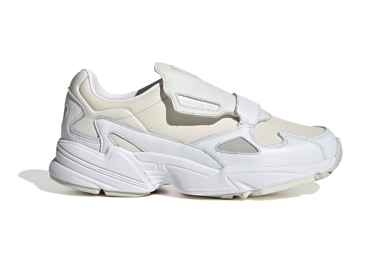 adidas Originals Falcon RX Black White Monochrome Trainers Womens Slip on Laceless Sneakers