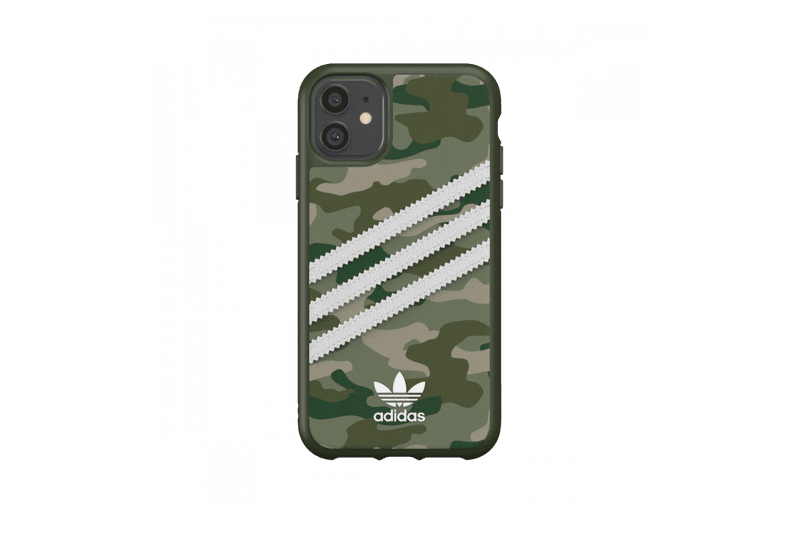 adidas Originals iPhone 11 Case 3-Stripes Camo Raw Green