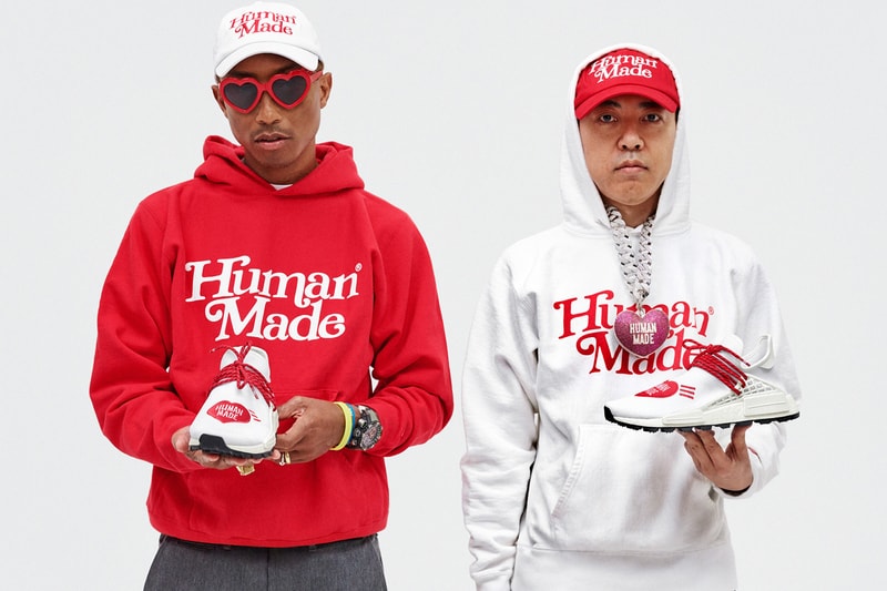 adidas originals pharrell human made nigo collaboration hu nmd tennis solar sneakers trainers 