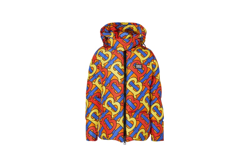 Burberry Monogram Print Puffer Jacket Multicolor