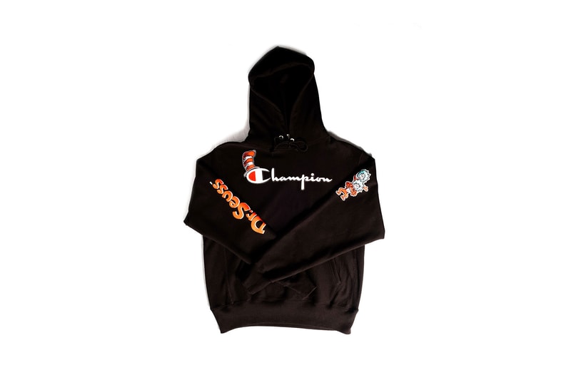 champion dr seuss collaboration collection hoodies t shirts joggers release clothes fashion