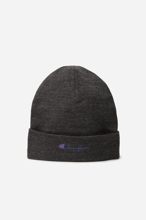 Champion Logo Beanie Hat Pink Yellow Grey Fall Winter Accessory Sporty Cozy Staple