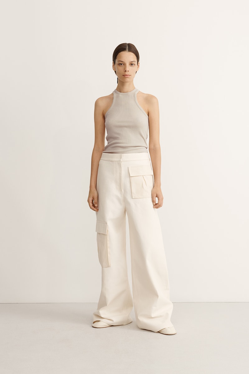 COS Spring Summer 2020 Collection Lookbook Jersey Racer Vest Pebble Grey Cargo Trousers Calico