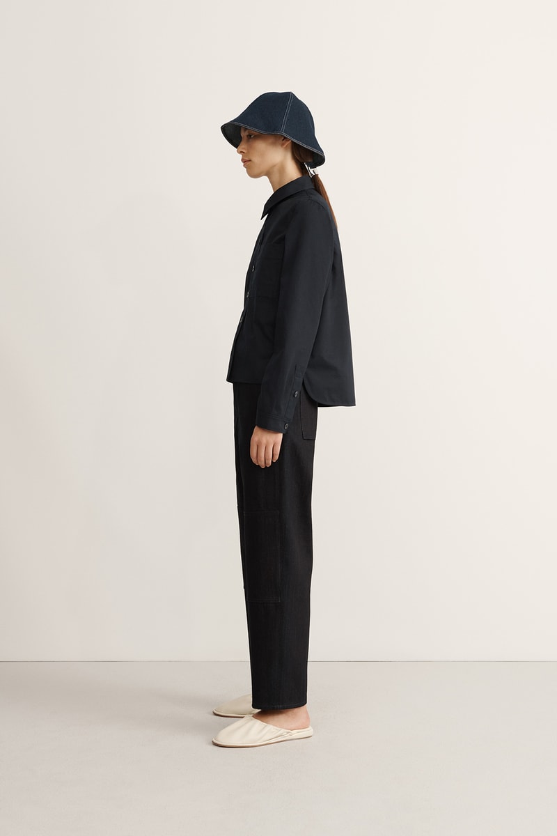 COS Spring Summer 2020 Collection Lookbook Cotton Utility Shirt Denim Trousers Denim Bucket Hat Indigo