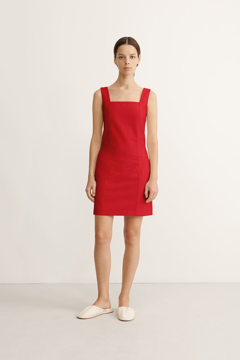 dresses with ruching in waist Miss Circle Women Dahlina Red Ruched Waist High Slit Midi Dress