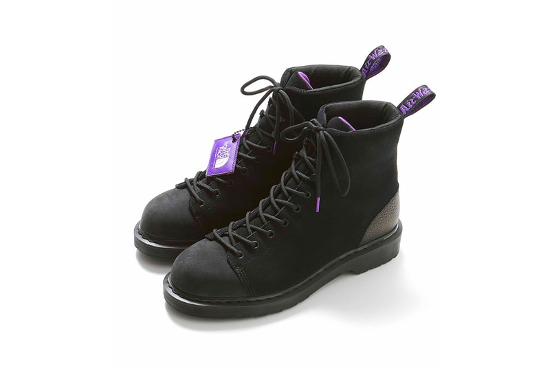dr martens nanamica the north face 9 tie boot black beige purple shoes footwear