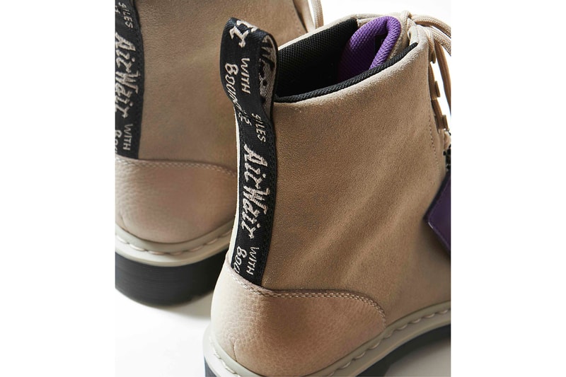 dr martens nanamica the north face 9 tie boot black beige purple shoes footwear