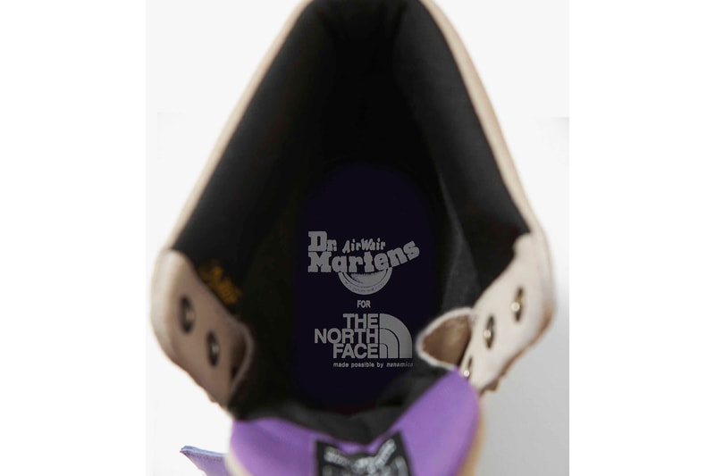 dr martens nanamica the north face 9 tie boot black beige purple shoes footwear
