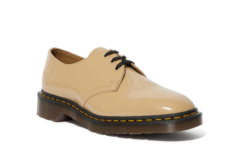 UNDERCOVER x Dr. Martens Patent Leather Shoes Collaboration Collection Drop Black Beige 