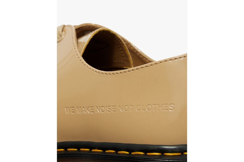 UNDERCOVER x Dr. Martens Patent Leather Shoes Collaboration Collection Drop Black Beige 