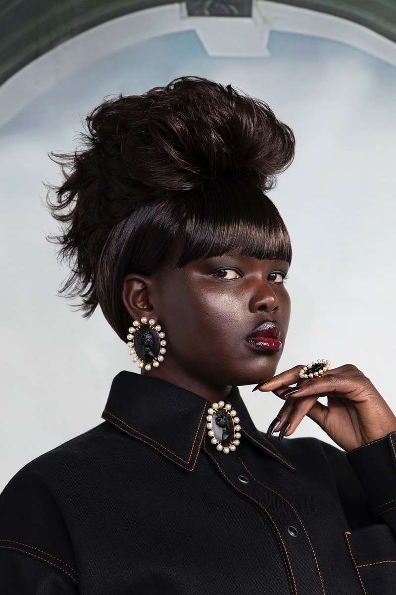 Rihanna FENTY Cameo Jewelry Collection Campaign Earrings Brooch Black