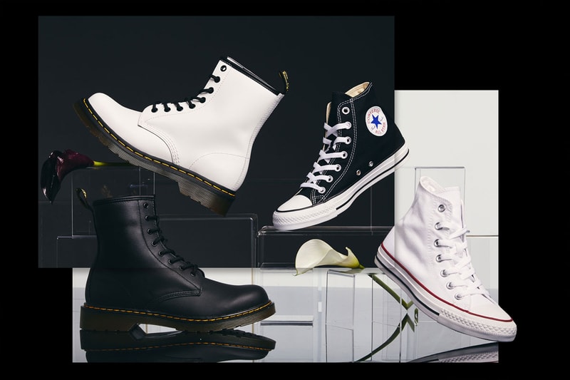 footaction gender neutral dr. martens 1460 8-eye boot converse all star hi lookbook