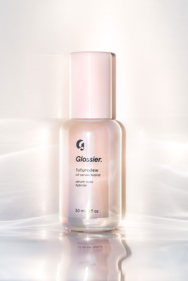 glossier futuredew oil serum hybrid skincare cruelty free plant based vegan pink bottle