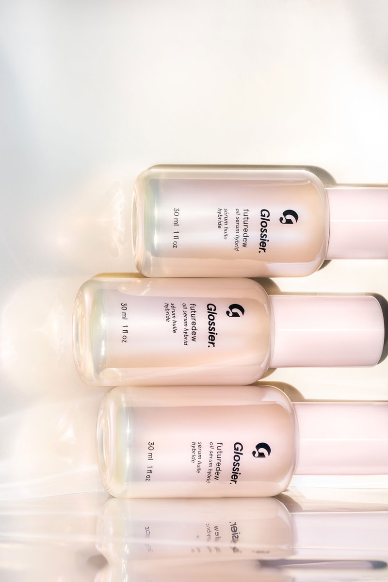 glossier futuredew oil serum hybrid skincare cruelty free plant based vegan pink bottle