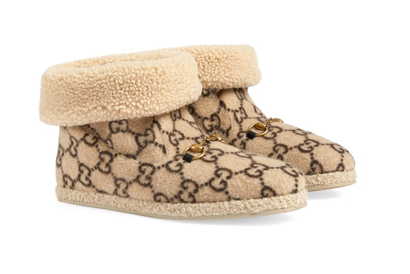 gucci towards winter collection monogram mule shoes beige brown bag backback gg logo