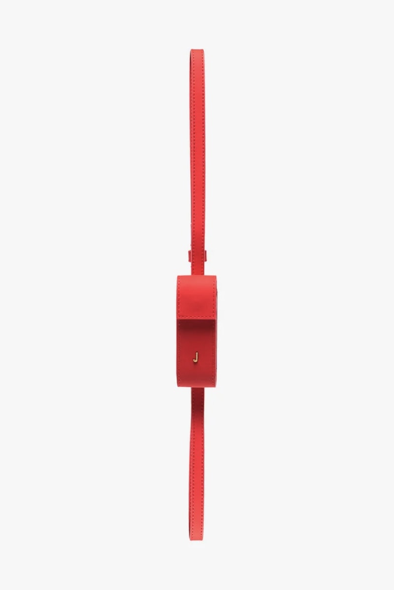 Jacquemus Tiny Lipstick Holder Bag Leather Logo Red White Fashion Brand Luxury Accessory Purse