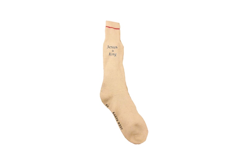 Kanye West Jesus Is King Merch AWGE Cross Socks White