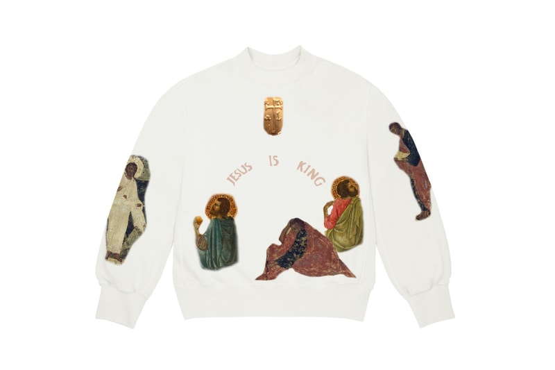 Kanye West Jesus Is King Merch AWGE Cross Crewneck II White