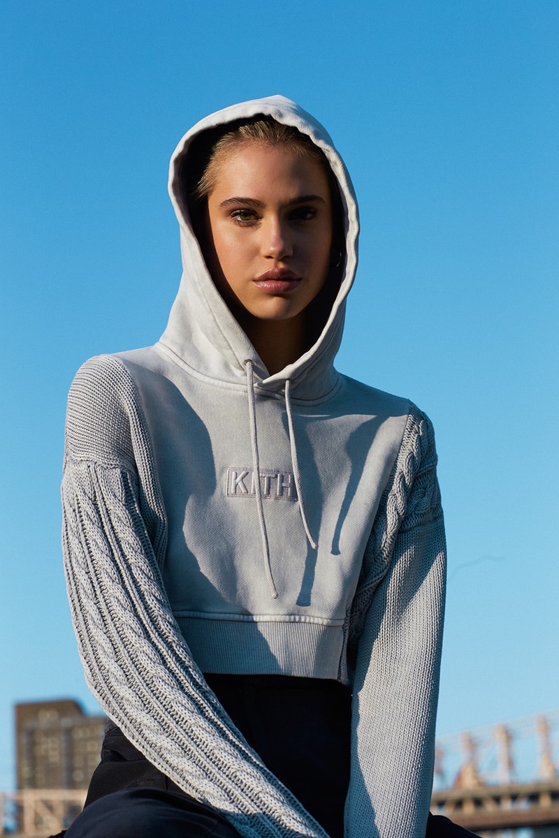 kith women fall winter collection swarovski crystals hoodies bodysuit mesh sports bra clothes fashion