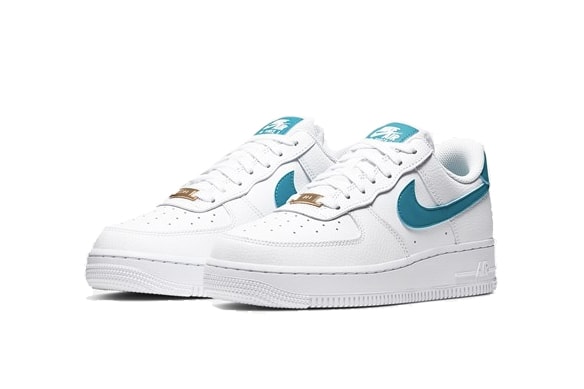 Nike Air Force 1 "Teal Nebula" Sneaker Trainer White Blue Fall Footwear Turquoise Classic Silhouette 