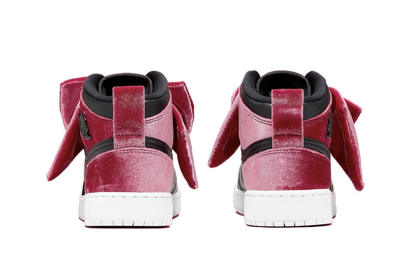 Nike Air Jordan 1 Mid Pink White Bow Release Sneaker Shoe Women's Exclusive Collection 