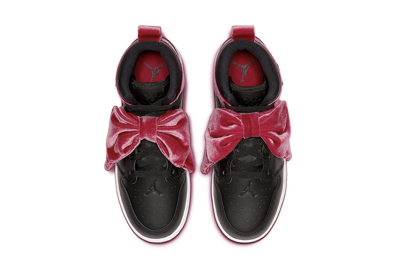 Nike Air Jordan 1 Mid Pink White Bow Release Sneaker Shoe Women's Exclusive Collection 