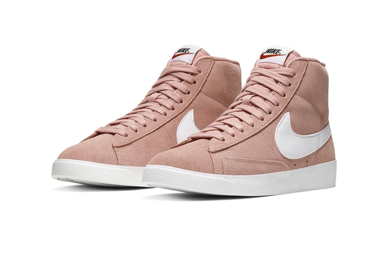 nike blazer mid vintage womens sneakers pink coral white shoes footwear sneakerhead