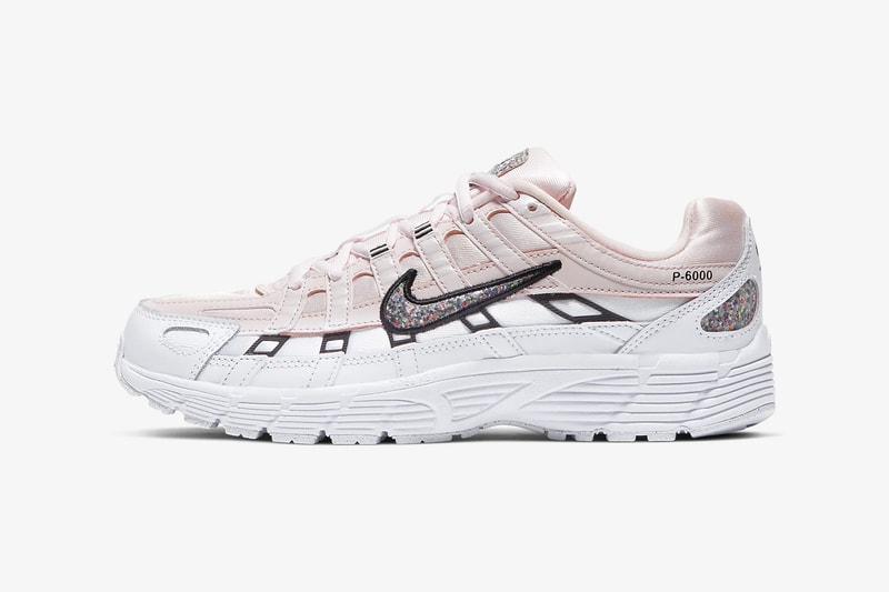 nike p 6000 womens sneakers light soft pink white glitter shoes footwear sneakerhead