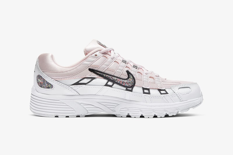 nike p 6000 womens sneakers light soft pink white glitter shoes footwear sneakerhead