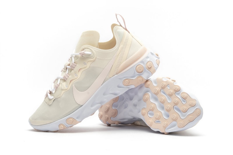 Nike React Element 55 Pale Ivory Light Pink