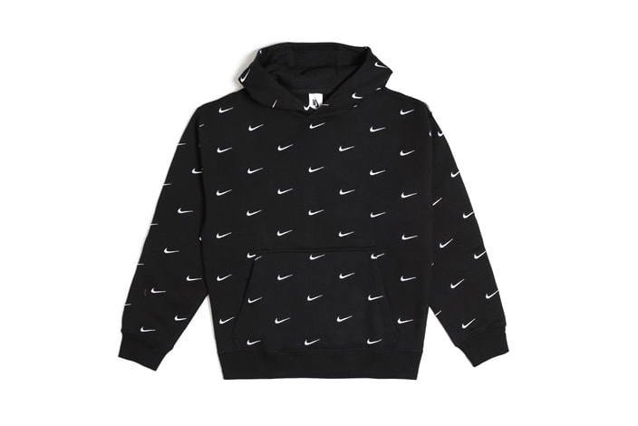 Nike Swoosh Logo Hoodie Black Grey Yellow Staple Piece Jacket Fall Winter Layer Sporty Chic Fashion Athleisure 