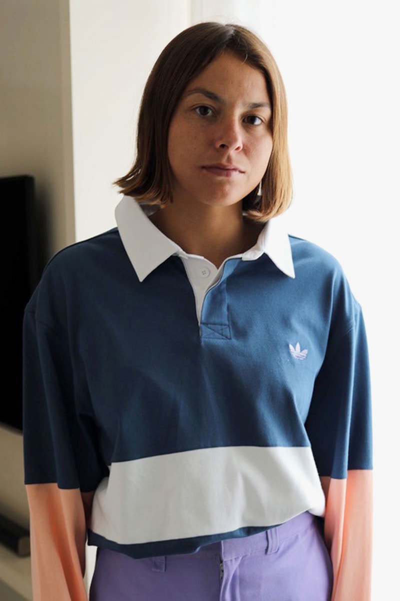 Nora Vasconcellos interview female pro skater rider adidas Skateboarding Collab Sneaker Collaboration Yellow Fleece Purple Pants rugby top pembroke Massachusetts 