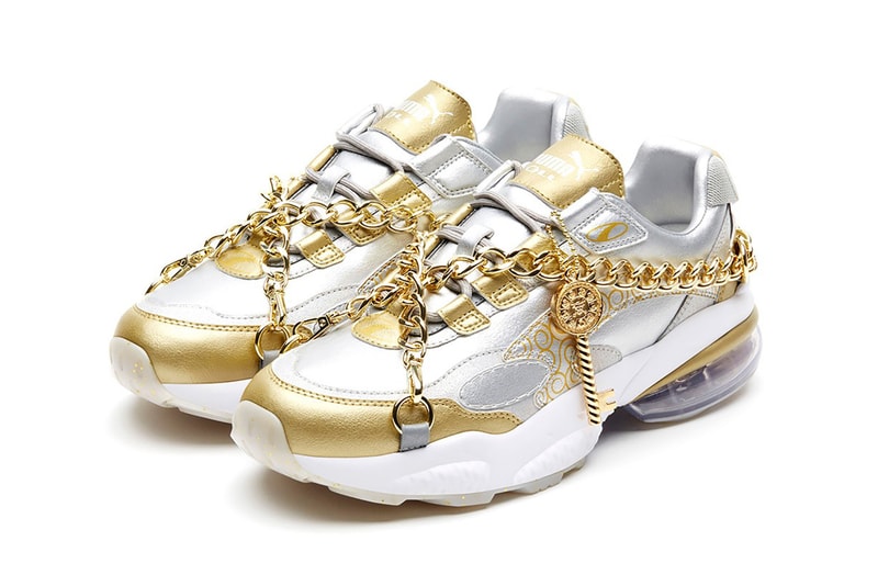 one piece puma cell venom collaboration sneakers white gold silver japanese manga shoes footwear sneakerhead eiichiro oda