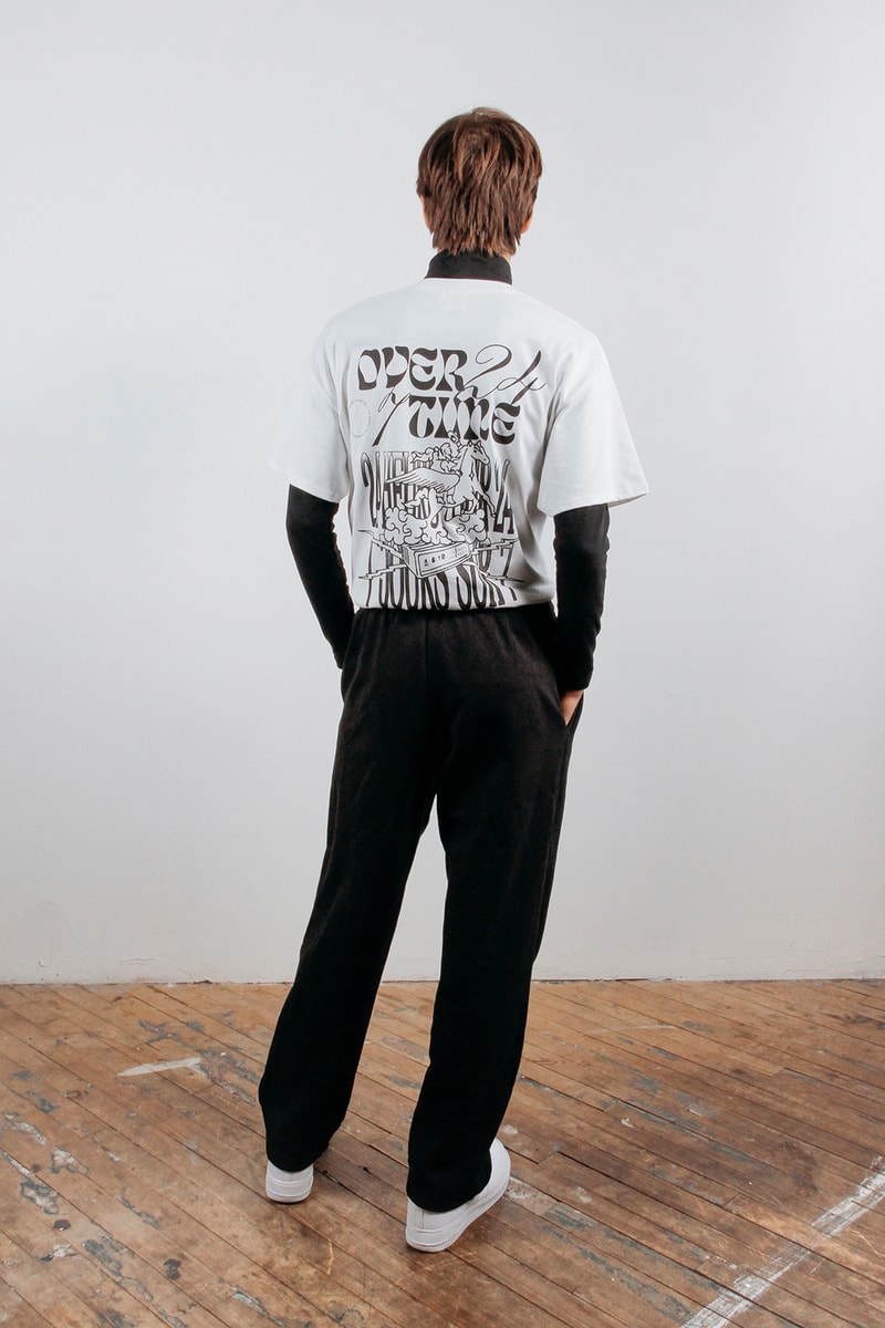 overtime fall winter collection t shirt yellow graphics 
