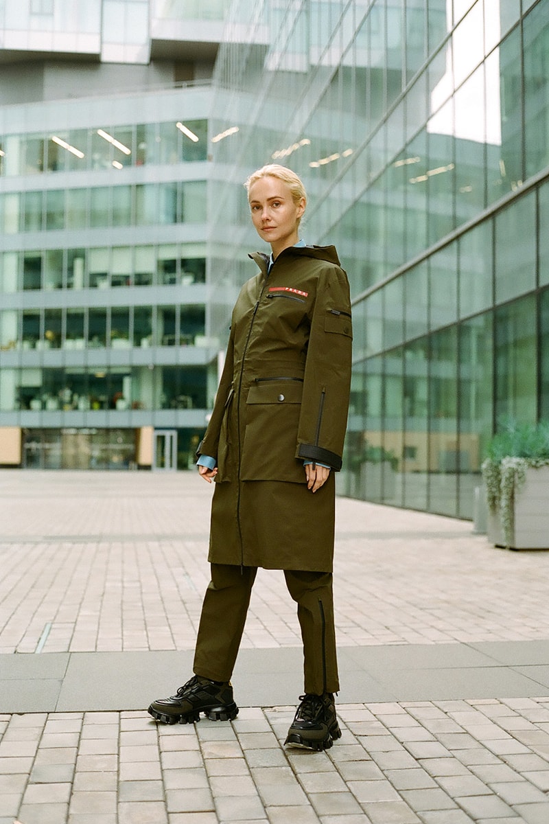 Prada Linea Rossa Fall/Winter 19 Collection Drop Release Olga Karput Luxury Sportswear Range Neon Jackets Logo 