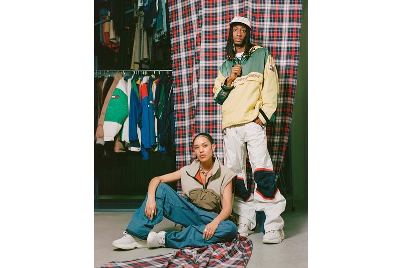 Procell x Tommy Hilfiger Vintage Collection Lookbook Aleali May Fleece Vest Jacket Beige