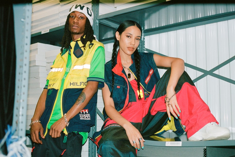 Procell x Tommy Hilfiger Vintage Collection Lookbook Aleali May Sailing Vest Denim Vest