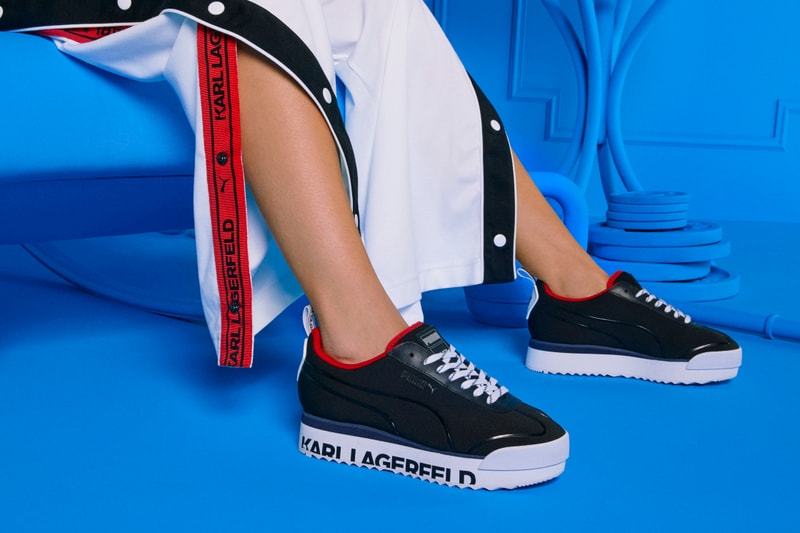 KARL LAGERFELD x PUMA Collection Lookbook Release Sneaker Apparel Luxury Sportswear Logo 