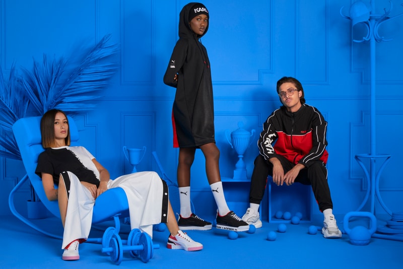 KARL LAGERFELD x PUMA Collection Lookbook Release Sneaker Apparel Luxury Sportswear Logo 