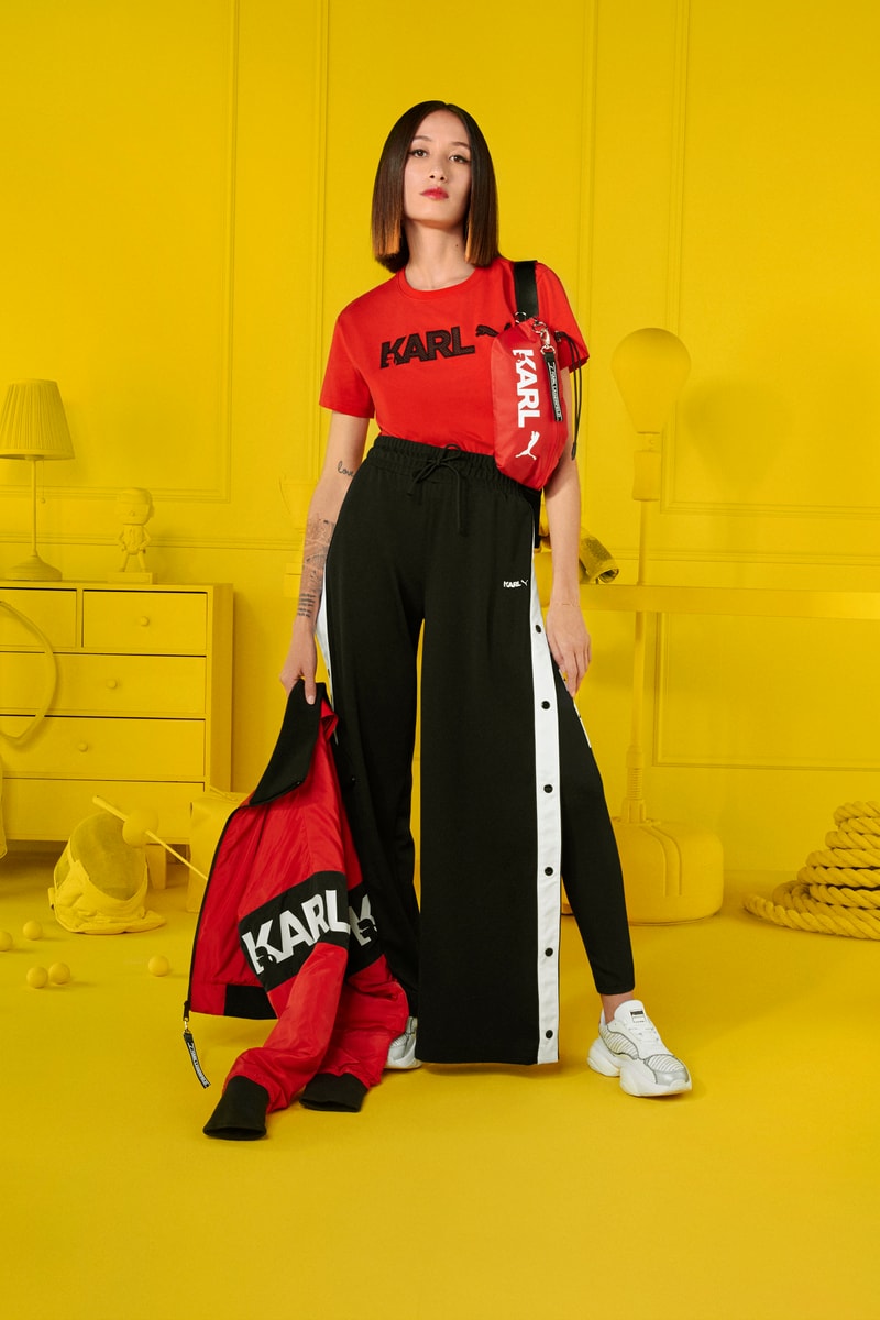 KARL LAGERFELD x PUMA Collection Lookbook Release Sneaker Apparel Luxury Sportswear Logo 