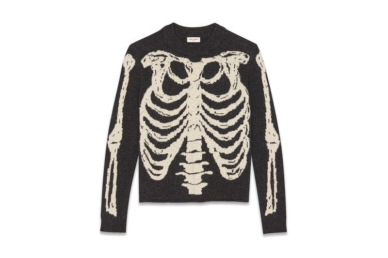 Saint Laurent Halloween Capsule Collection Drop YSL Beauty Candy Anthony Vaccarello Spooky Season Accessories Lighter Skeleton Knit Sweater