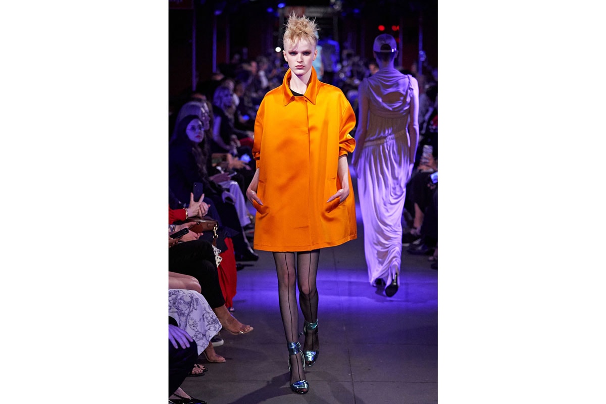 spring summer trends fashion week black sheer animal print suits neon knitwear trench coats 