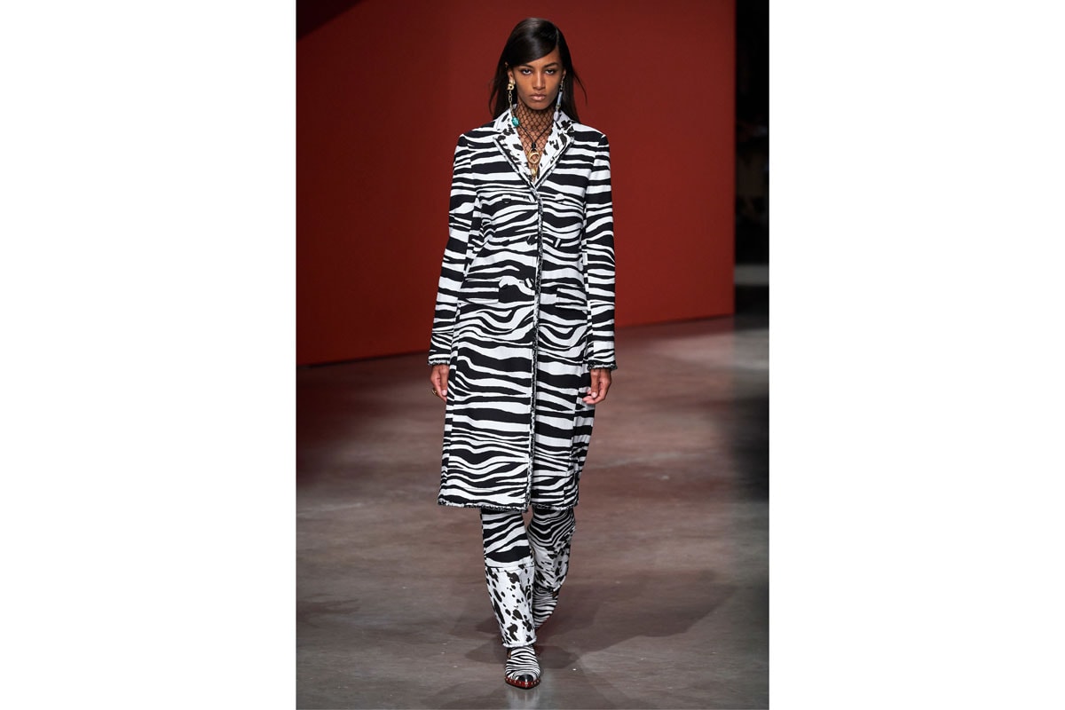 spring summer trends fashion week black sheer animal print suits neon knitwear trench coats 