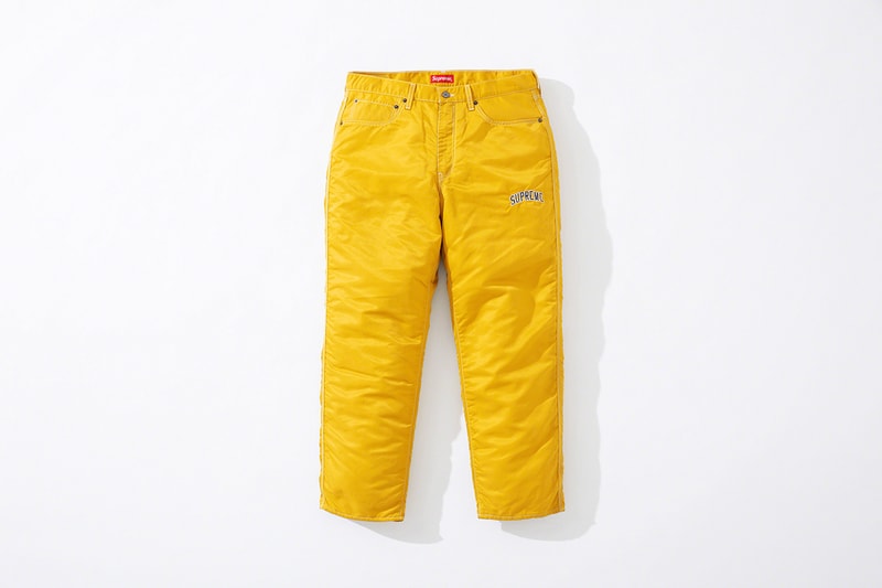 supreme levi fall winter collection yellow jacket bell hat clothes fashion accessories 