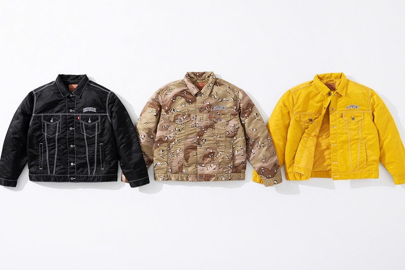supreme levi fall winter collection yellow jacket bell hat clothes fashion accessories 