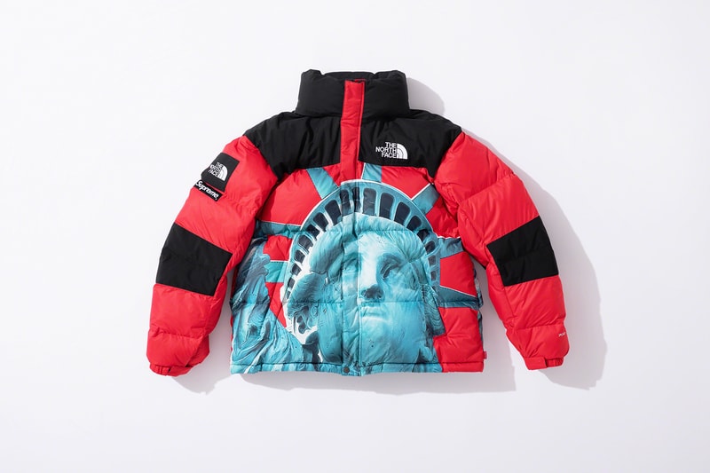 supreme the north face fall winter collection jackets waterproof black yellow lady liberty
