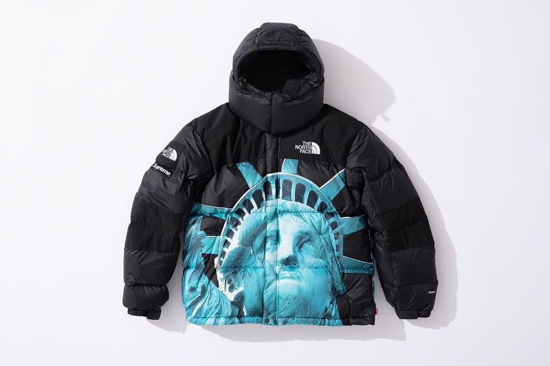supreme the north face fall winter collection jackets waterproof black yellow lady liberty