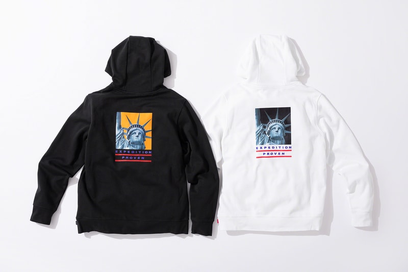 supreme the north face fall winter collection jackets waterproof black yellow lady liberty