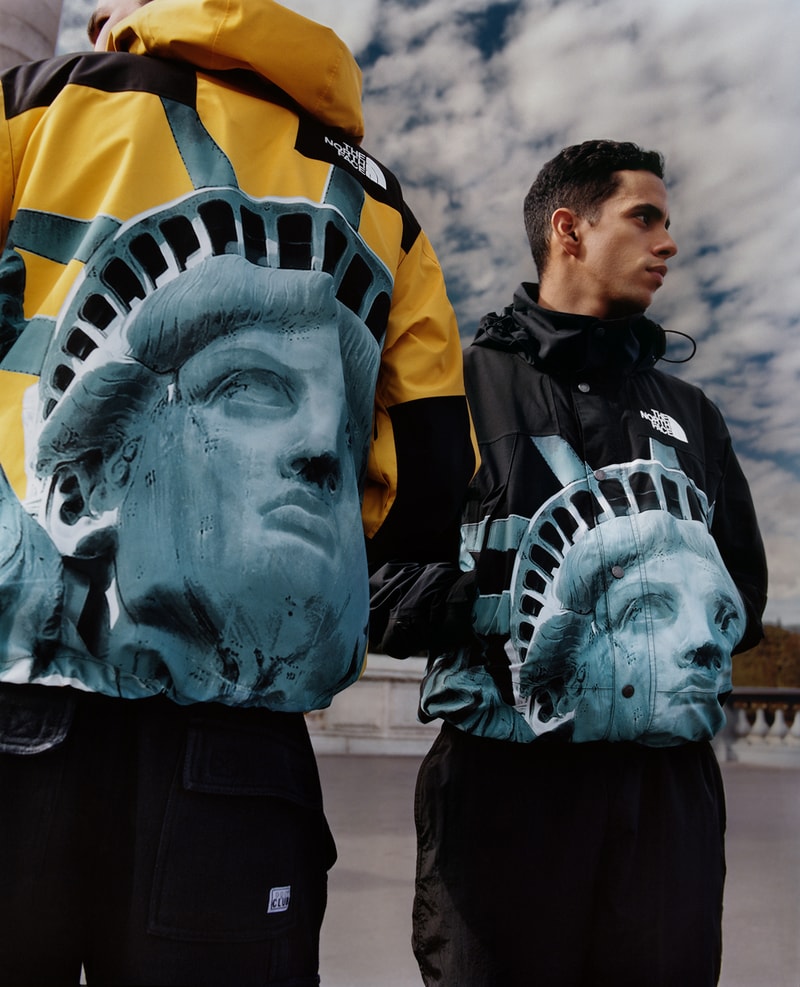 supreme the north face fall winter collection jackets waterproof black yellow lady liberty