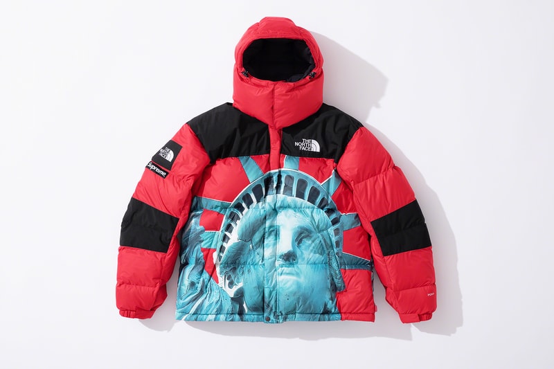 supreme the north face fall winter collection jackets waterproof black yellow lady liberty